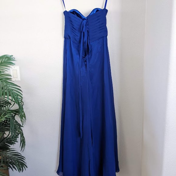 Sleeveless A-Line Sweetheart Bridesmaid Prom Formal Occasion Dress, 10, Blue - Picture 4 of 8